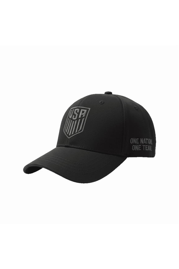 U.S Soccer Adjustable Baseball Hat, Cotton, Matte Black