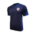 thumbnail image 1 of Icon Sports USMNT U.S. Soccer Federation Adult Soccer T-Shirt Game Day Poly Shirt, Striker Navy, XL, 1 of 2