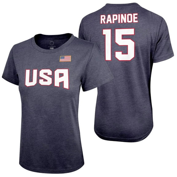 Icon Sports USWNT Player T Shirt Tee Official USA Flag USWNT Football Tee Top -Medium 03