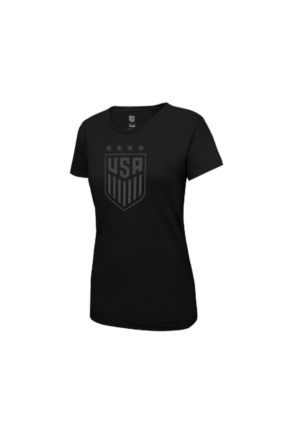 Women's Cotton Shirt - Blackout Series - USWNT Women's Team Logo [US Soccer, Medium]