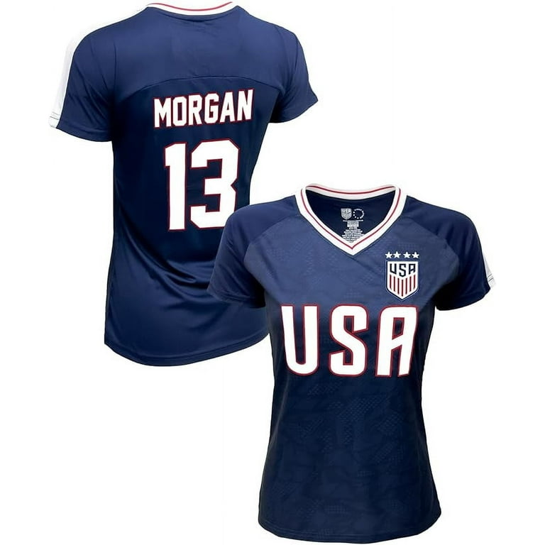 Icon Sports Women's USA Soccer Jersey Alex Morgan #13 Team Crest