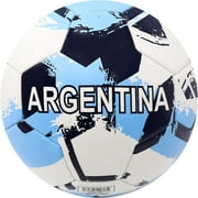 Icon Sports World Cup Country Soccer Balls Training Outdoor Futbol Size 5, Argentina Brush