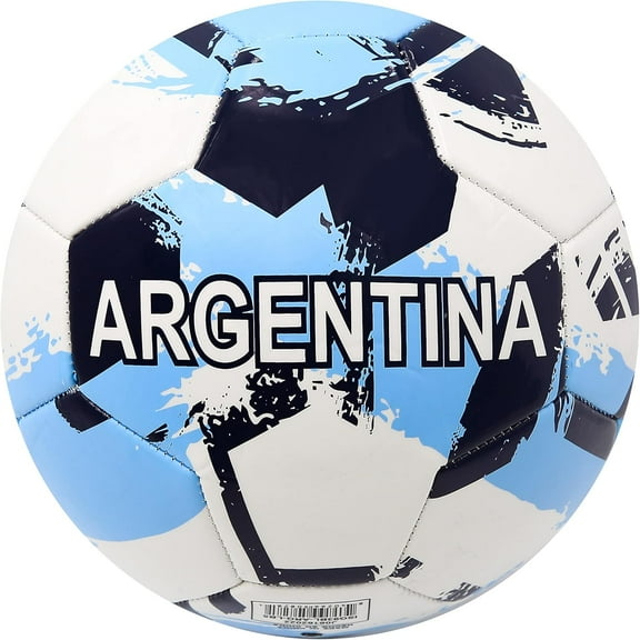Icon Sports World Cup Country Soccer Balls Training Outdoor Futbol Size 5, Argentina Storm