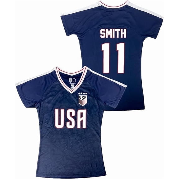 Icon Sports Youth #11 Sophia Smith USA Jersey, 100% Polyester, Navy (YXL)