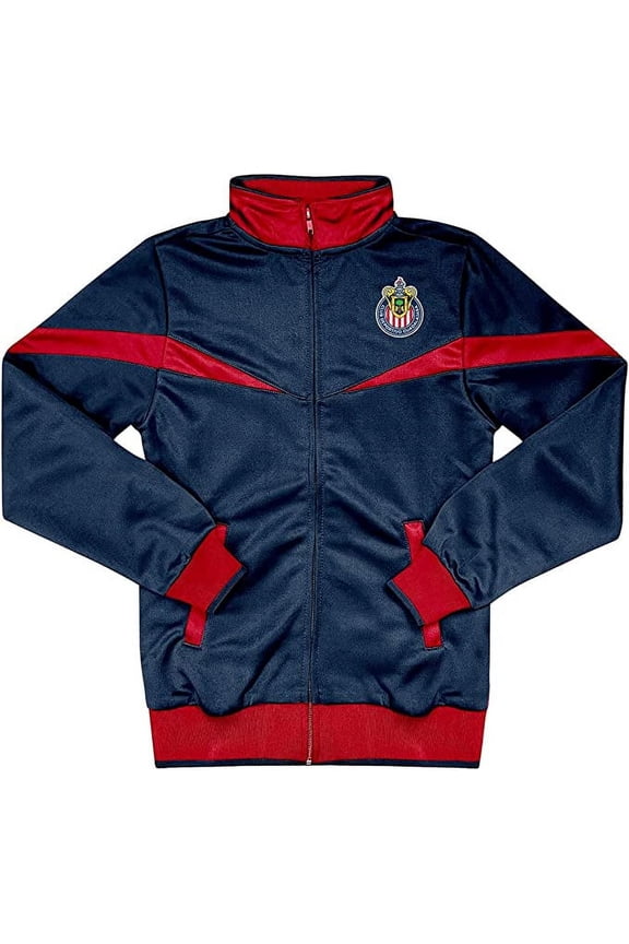 Youth Chivas De Guadalajara Jacket Licensed Zipper Soccer Jacket Navy - YL