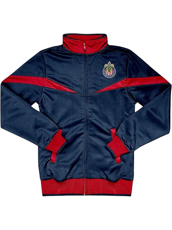 Youth Chivas De Guadalajara Jacket Licensed Zipper Soccer Jacket Navy - YS