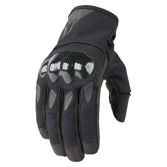 Icon Stormhawk CE Mens Textile Motorcycle Gloves Black SM