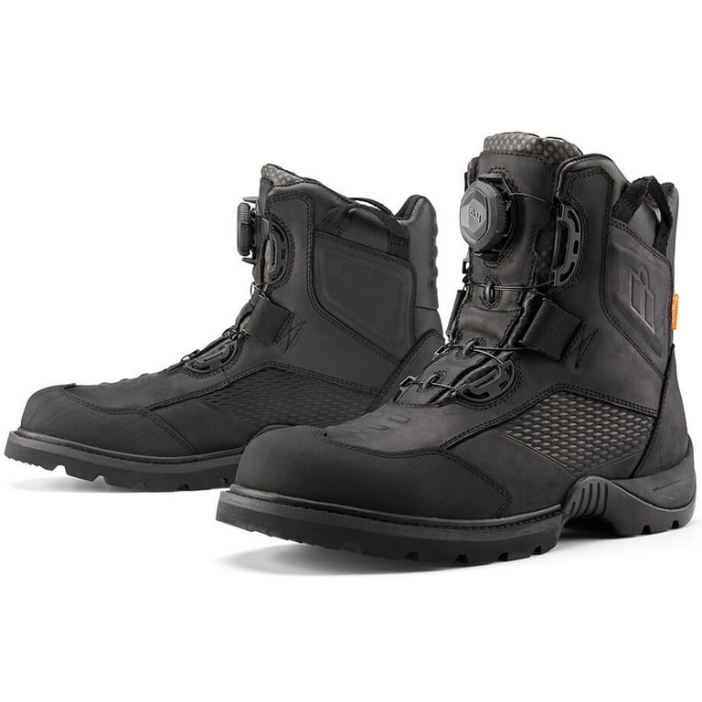 Icon Stormhawk Mens Waterproof Motorcycle Boots Black 9 USA  display picture 3