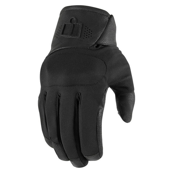 Icon Tarmac 2 Mens Textile Motorcycle Gloves Black LG