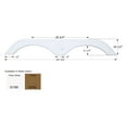 thumbnail image 1 of Icon Technologies 01761 - FS1760 69-3/8"L x 10-1/2"H (6-1/4" Arch Heigh) Taupe Tandem Fender Skirt for KZ Spree/Durango Model, 1 of 2