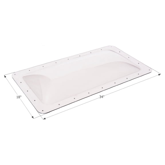 Icon Technologies 01848 - 18"W x 34"L Clear Rectangular Outer Skylight