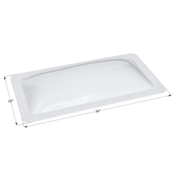 Icon Technologies 01849 - 18"W x 34"L White Rectangular Outer Skylight