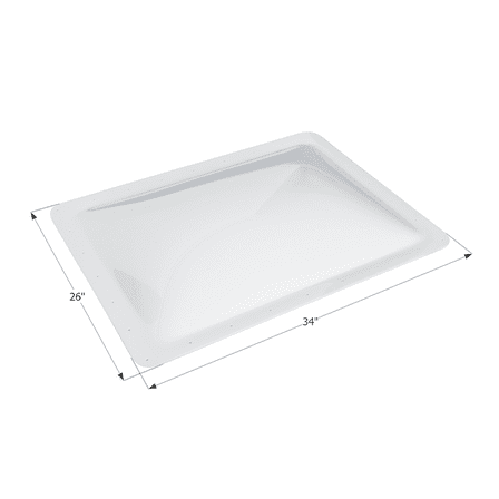Icon Technologies 01859 - 26"W x 34"L White Rectangular Outer Skylight