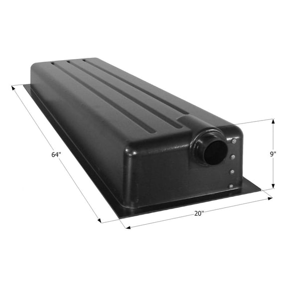 Icon Technologies 12367 - HT186-ED 27 gal. Left End Drain Waste Holding Tank with 3" Spigot and 4-Level Sensors (64"L x 20"W x 9"H)