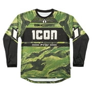 Icon Tigers Blood Mens Long Sleeve Jersey Green Camo SM
