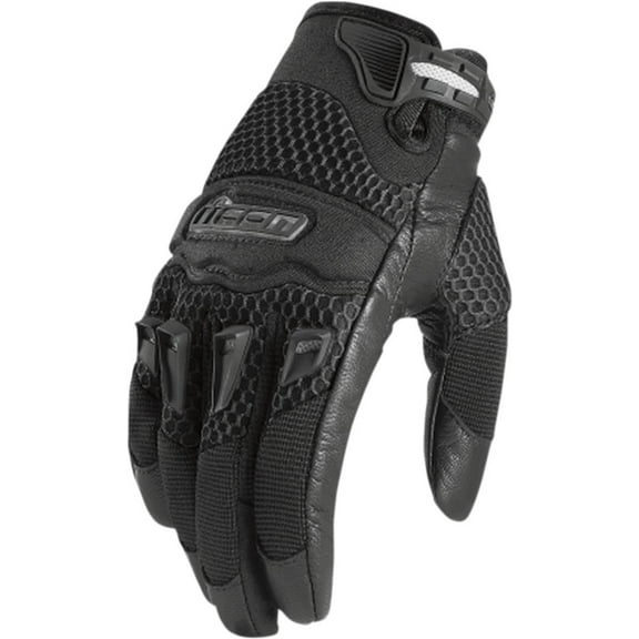Icon Twenty-Niner/29ER CE Womens Textile Gloves Black LG
