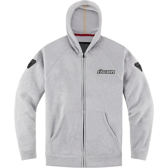Icon Uparmor Mens Zip Up Hoody Gray LG