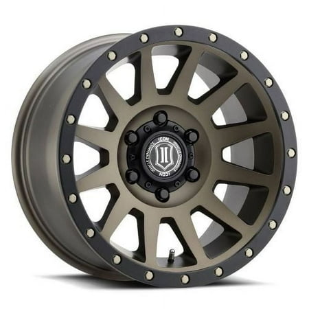 Icon Vehicle Dynamics 2017858347BR 17 X 8.5 COMPRESSION 6 X 5.5IN 4.75INBP 0MM OFFSET- BRONZE