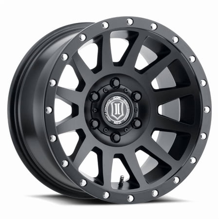 Icon Vehicle Dynamics 2017858347Sb 17 X 8.5 Compression 6 X 5.5In 4.75Inbp 0Mm Offset- Sat Black