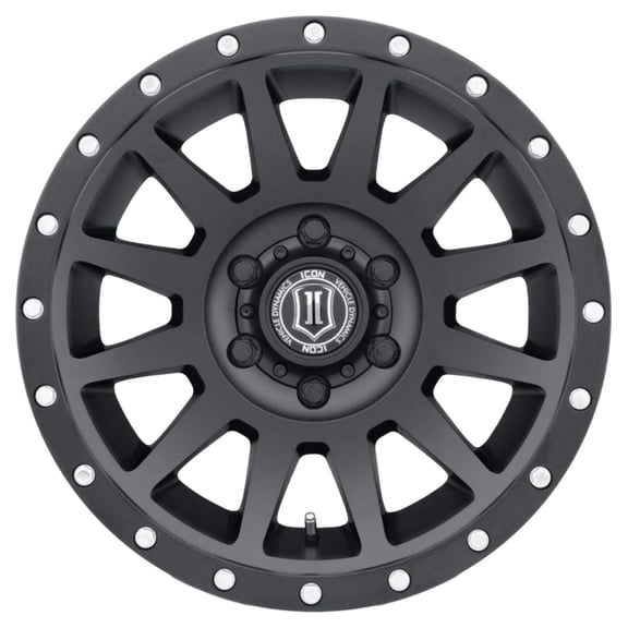 Icon Vehicle Dynamics 2017858347Sb 17 X 8.5 Compression 6 X 5.5In 4.75Inbp 0Mm Offset- Sat Black