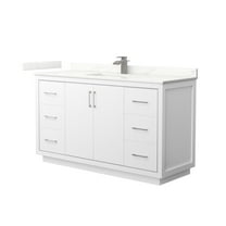 Wyndham Collection Wcf111160s-Qtz-Unsmxx Icon 60" Free Standing Single Basin Vanity Set -