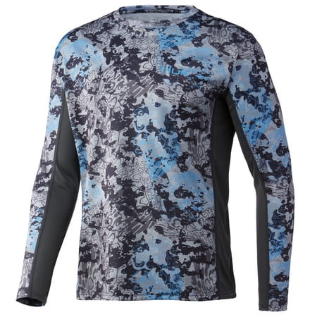 Huk Icon X Tide Change Long Sleeve Shirt Perigian, Large
