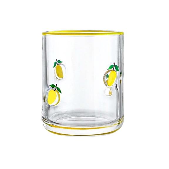 Fruit Icon Juice Glasses Set - Glass Cup for Coffee Wine Cocktail Drinking - Summer Birthday Holiday Party Supplies & Ideal Gift