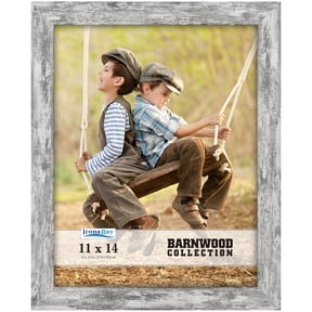 Icona Bay 11x14 Pony Gray Picture Frame, Rustic Style, 1 Pack, Barnwood Collection (US Company)