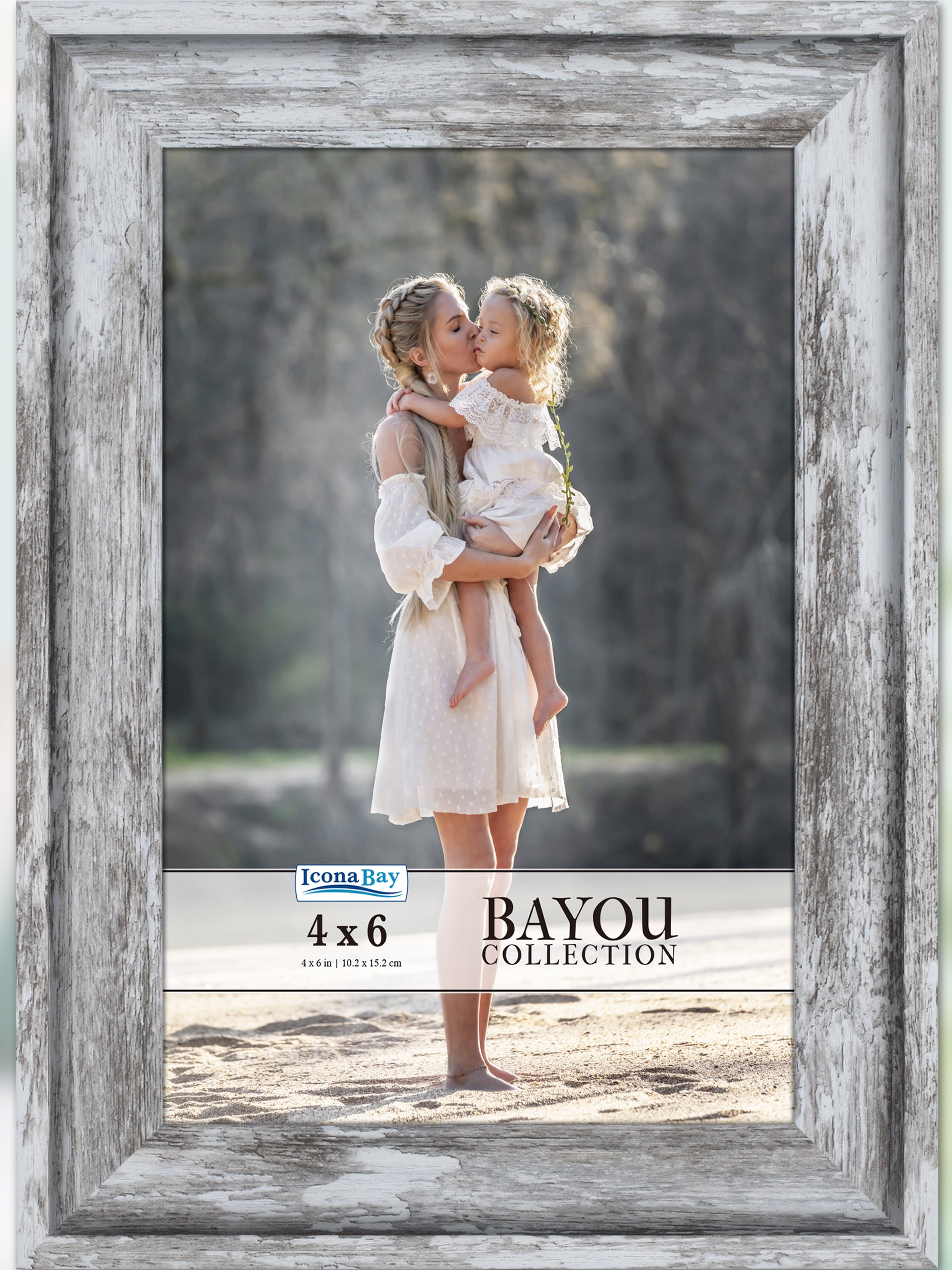 Icona Bay, 4x6 Azure Gray Picture Frame, Coastal Style, Bayou ...