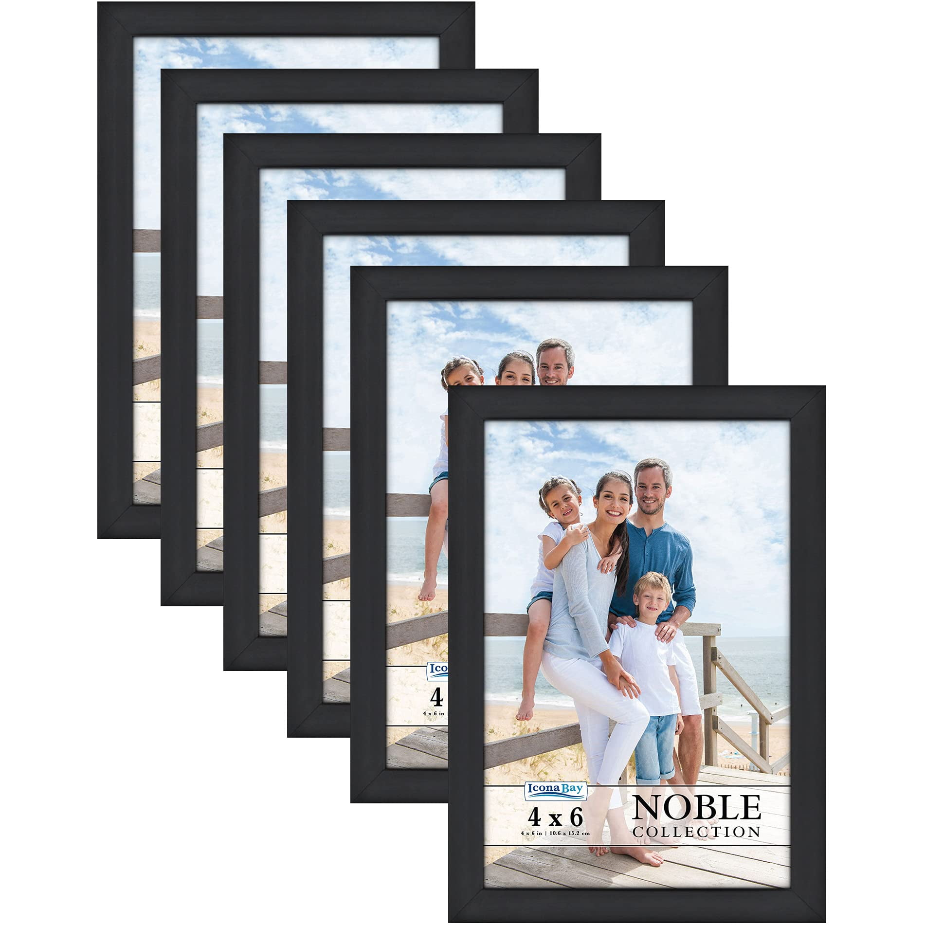 Icona Bay 4x6 Picture Frames (3-Pack) – Eggshell Blue Farmhouse Style – Hang Or Tabletop Display