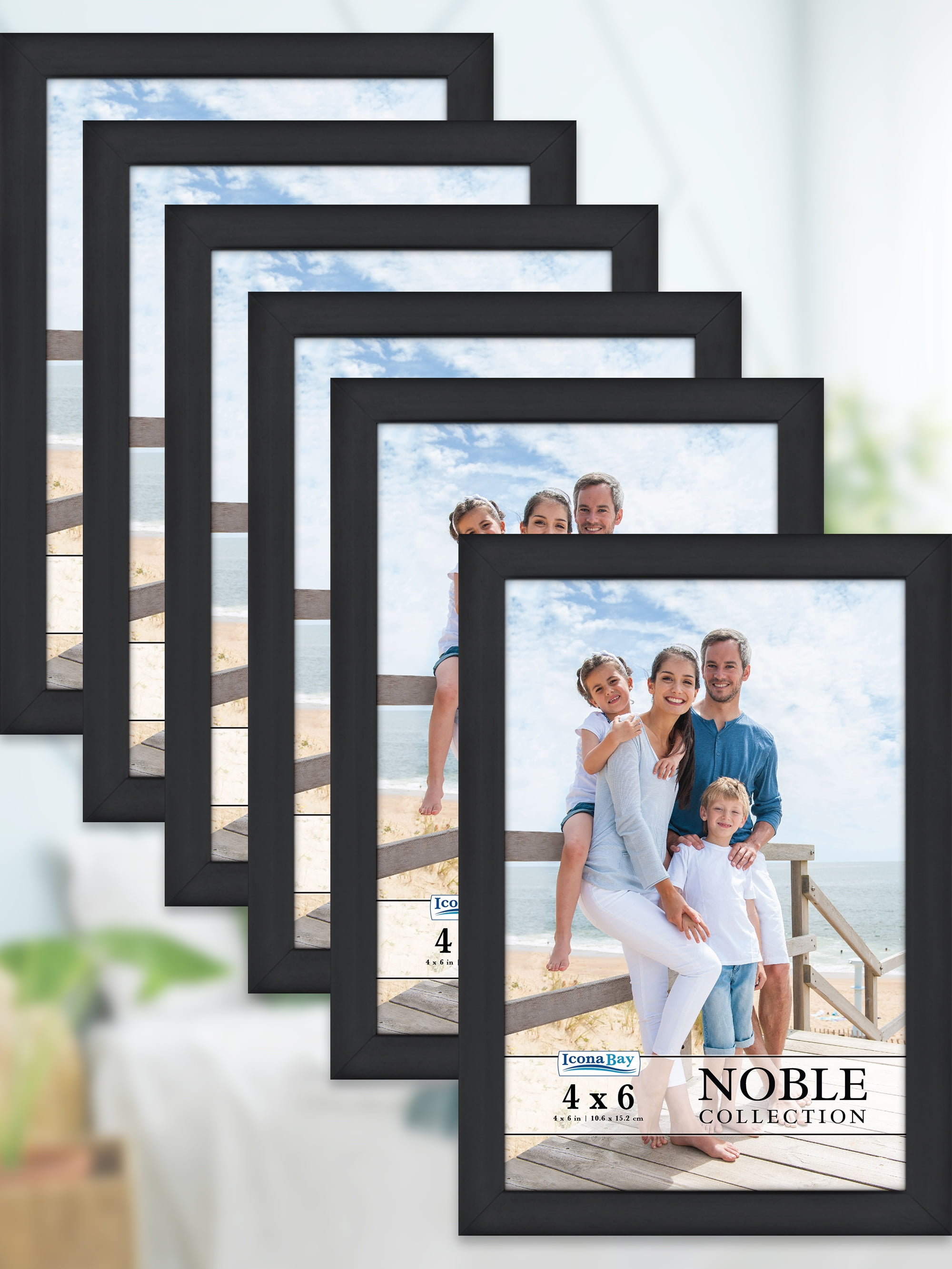 Icona Bay, Black Picture Frames, 4x6, Modern Contempo Style - Walmart.com