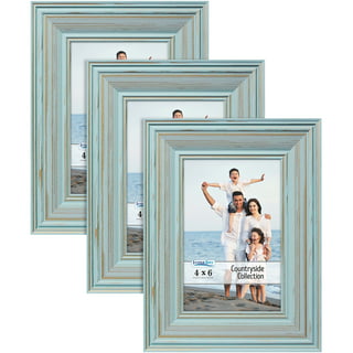 Hoikwo Bulk 4x6 Simple Elegant Picture Frames, 6 Packs Silver Photo Frames  4 by 6, Glass Wedding Frames 4x6, Clear Mirror Wedding Photo Frames, Only