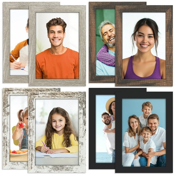 Icona Bay 4x6 Multicolored Picture Frames, 8 Pack, Bliss Tabletop Frames