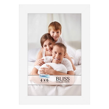 Icona Bay 4x6 White Picture Frame, 1 Pack, Bliss Tabletop Frames