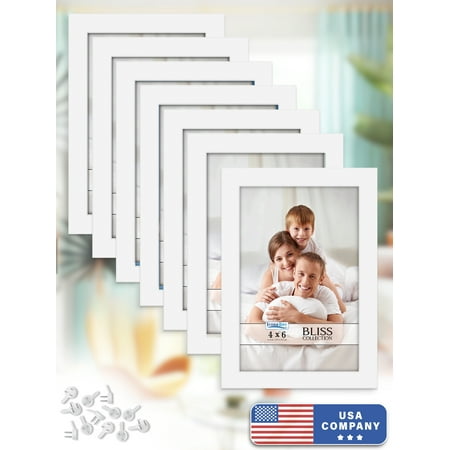 Icona Bay 4x6 White Picture Frames, 12 Pack, Bliss Tabletop Frames