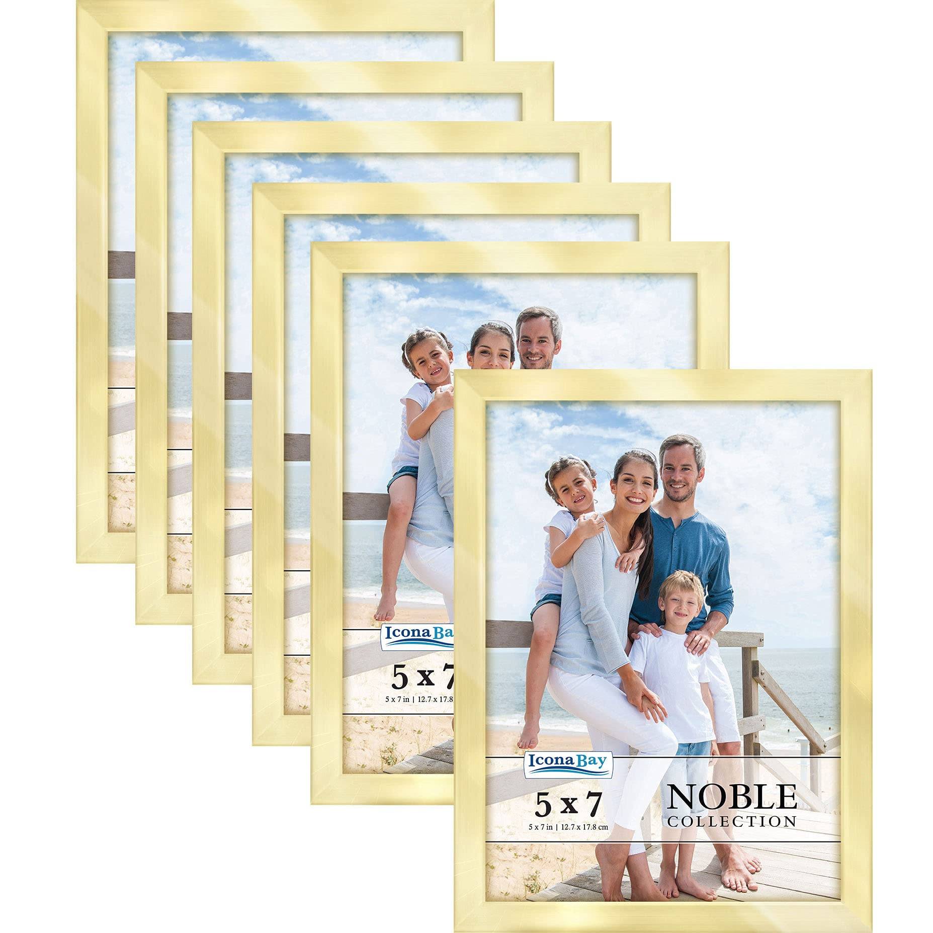 Icona Bay 4x6 White Picture Frames, 3 PK, Eve Tabletop Picture Frames