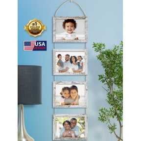 Icona Bay 5 in x 7 in Color Distressed White Hanging Picture Frames