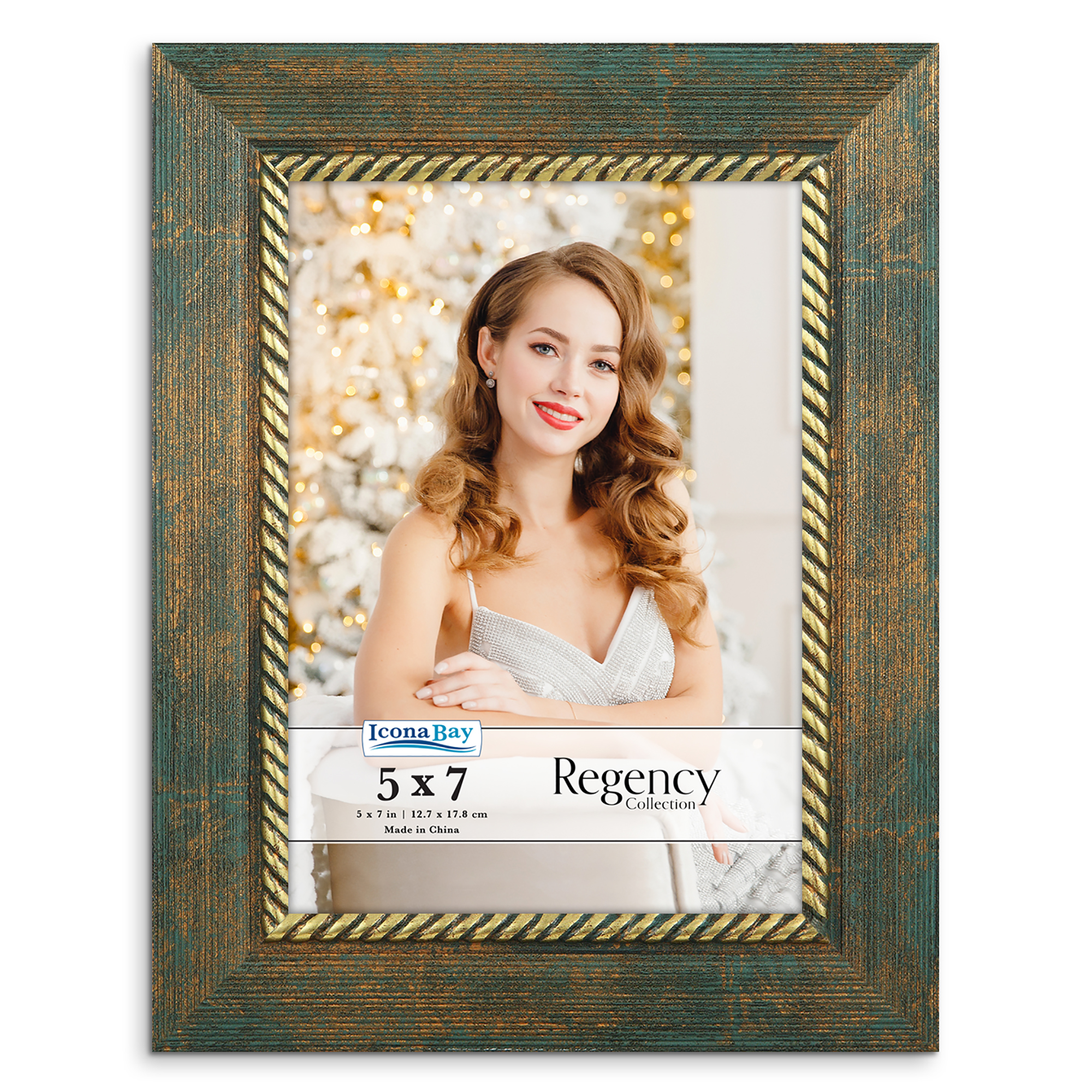 Icona Bay 5x7 Jade Green Picture Frame, 1 PK, Regency Tabletop Frames