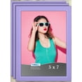 thumbnail image 1 of Icona Bay 5x7 Purple Solid Wood Picture Frames, 3 Pack, Pizzazz Tabletop Frames, 1 of 7