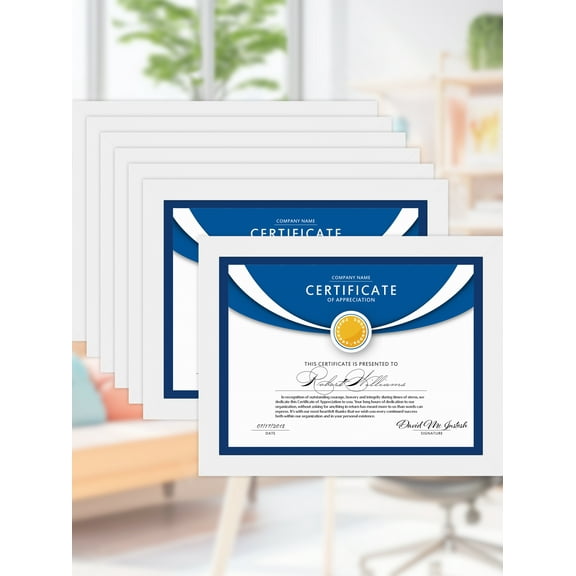 Icona Bay 8.5x11 White Document Picture Frames, 12 Pack, Exclusives Collection (US Company)