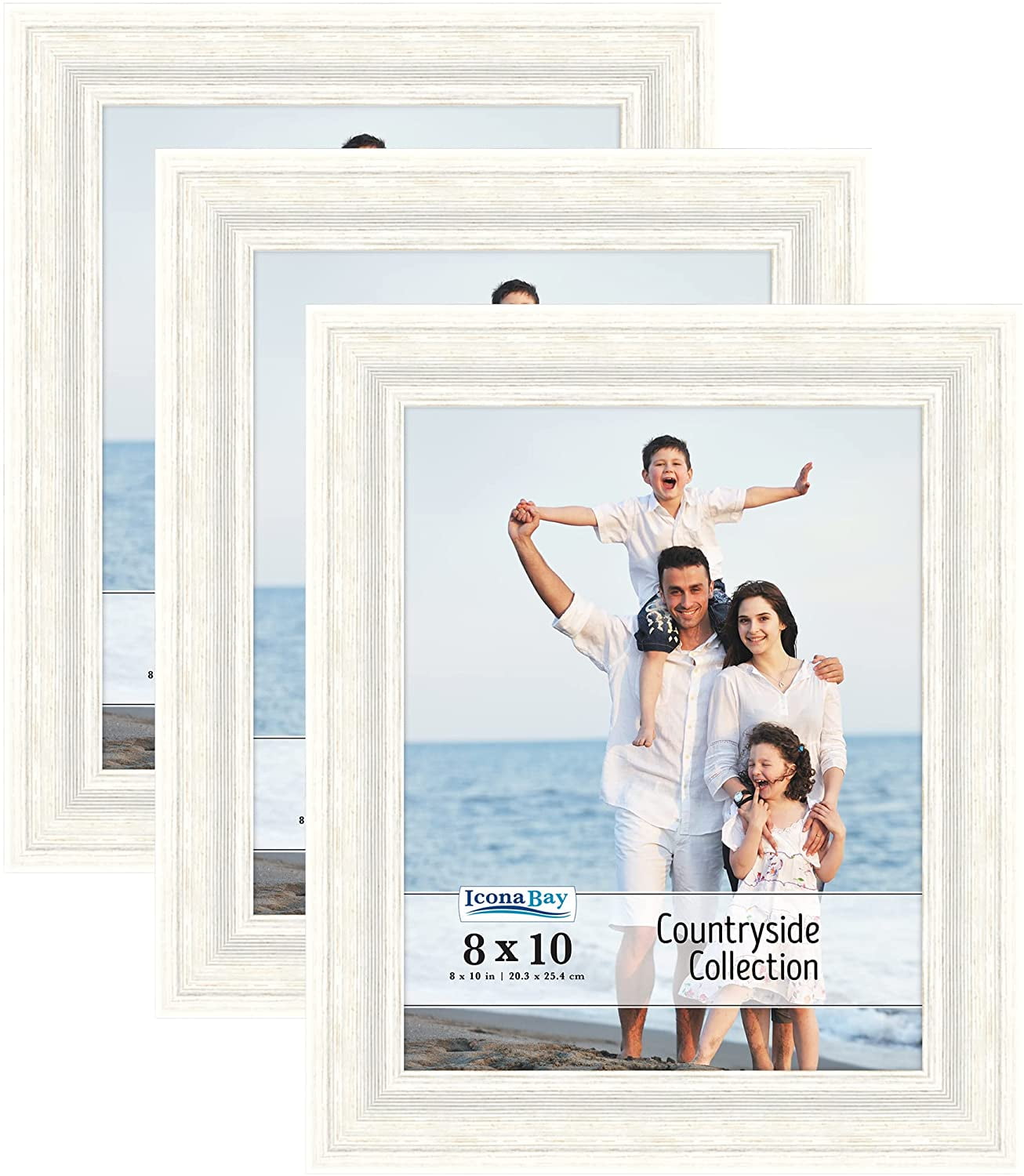 Icona Bay 4x6 White Picture Frames, Shabby-chic Style, 12 Pack