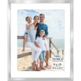 thumbnail image 1 of Icona Bay 8x10 Brushed Silver Picture Frame w/ Removable Mat, Contempo-Modern Style, 1 Pack, Noble Collection (US Company), 1 of 7