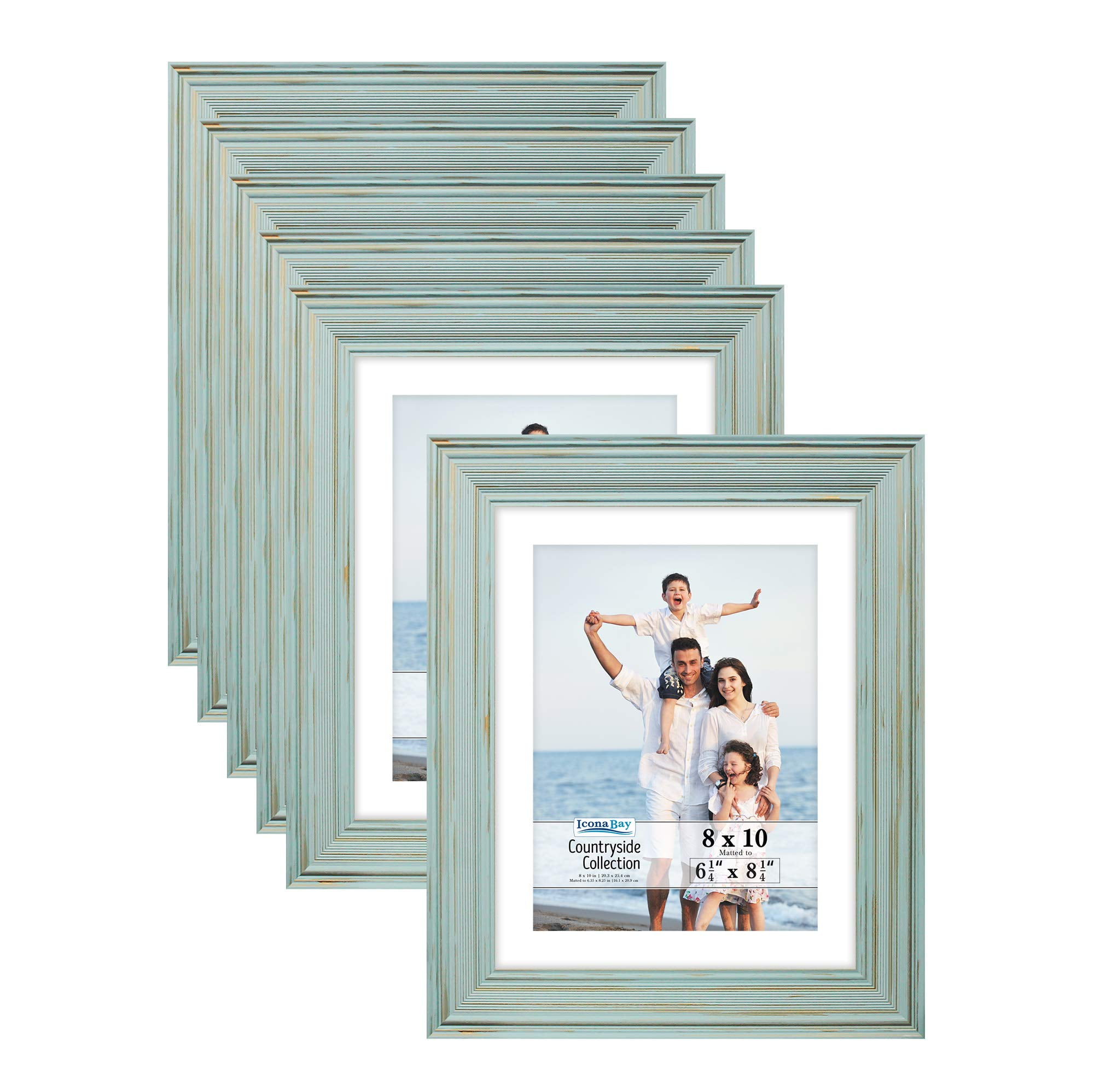 Icona Bay 8x10 Photo Picture Frame Heat-Strengthened Glass Cover