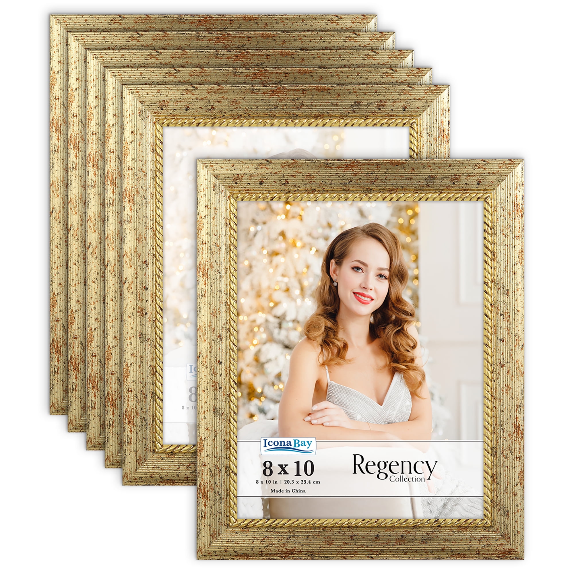 Icona Bay 8x10 Picture Frames (White, 6 Pack), Sturdy Wood Composite Photo  Frames 8 x 10, Sleek Design, Table Top or Wall Mount, Exclusives Collection