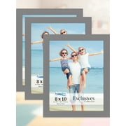 Icona Bay 8x10 Gray Tabletop Picture Frames, 3 Pack, Exclusive Collection