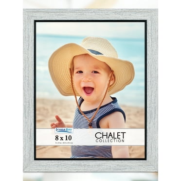 Icona Bay 8x10 Loft Gray Picture Frame, Modern Rustic Style, 1 Pack, Chalet Collection (US Company)