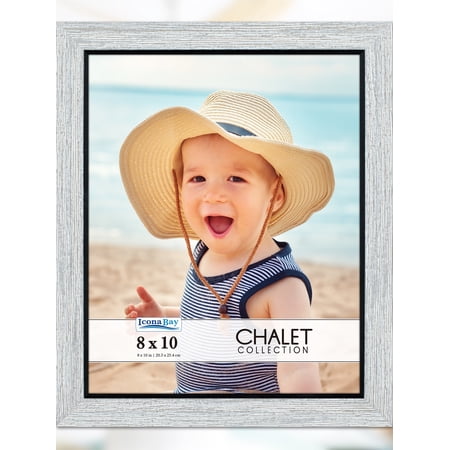 Icona Bay 8x10 Loft Gray Picture Frame, Modern Rustic Style, 1 Pack, Chalet Collection (US Company)