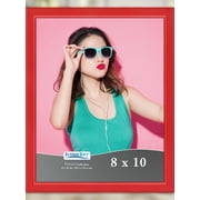 Icona Bay 8x10 Red Solid Wood Picture Frame, 1 Pack, Pizzazz Tabletop Frames