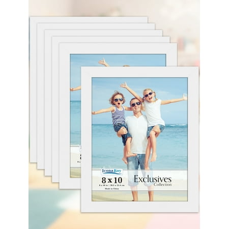 Icona Bay 8x10 White Picture Frames, 6 Pack, Exclusives Collection (US Company)