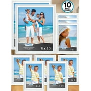 Icona Bay Gallery Frames Set, White Picture Frames, Shabby-chic Style, 10 Pack, Inspirations Collection (US Company)